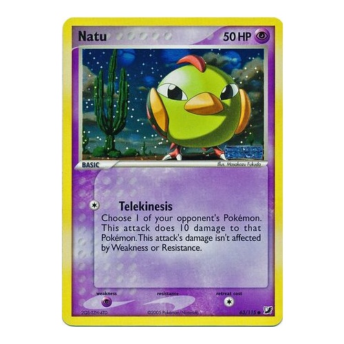 Natu 63/115 EX Unseen Forces Reverse Holo Common Pokemon Card NEAR MINT TCG