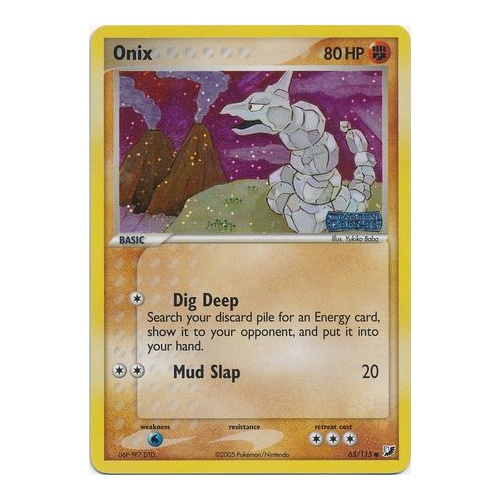 Onix 65/115 EX Unseen Forces Reverse Holo Common Pokemon Card NEAR MINT TCG