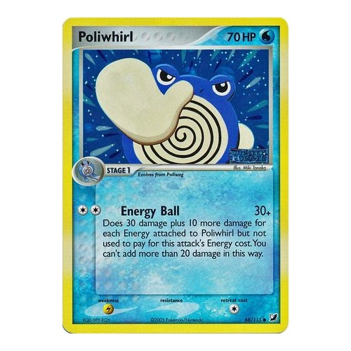 Poliwhirl 68/115 EX Unseen Forces Reverse Holo Common Pokemon Card NEAR MINT TCG