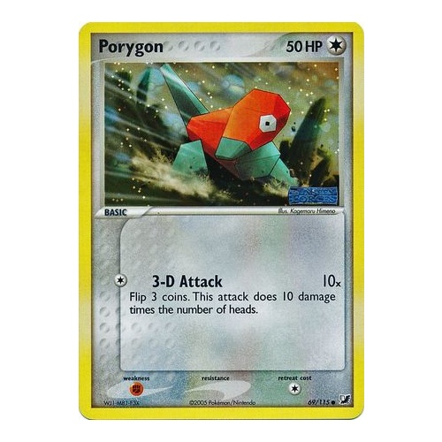 Porygon 69/115 EX Unseen Forces Reverse Holo Common Pokemon Card NEAR MINT TCG