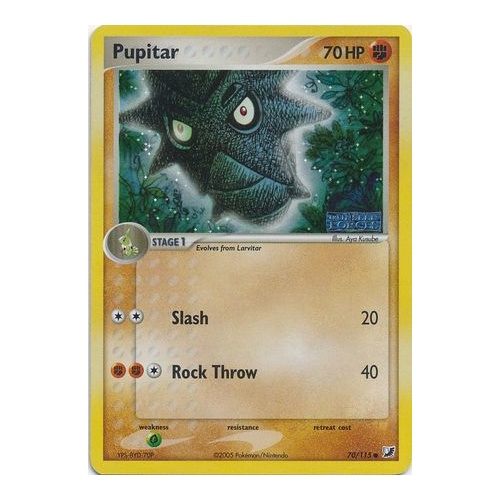 Pupitar 70/115 EX Unseen Forces Reverse Holo Common Pokemon Card NEAR MINT TCG