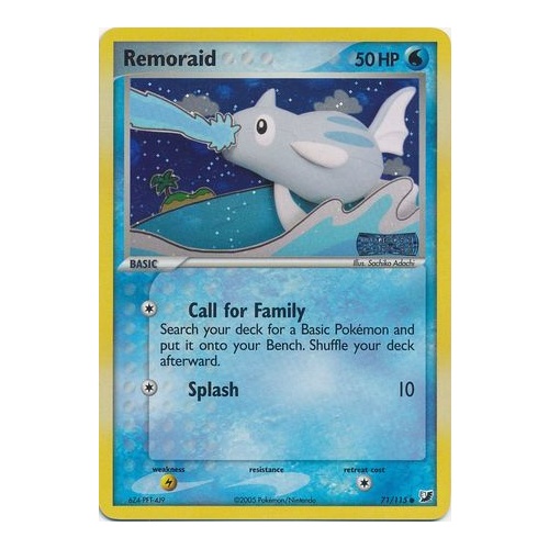 Remoraid 71/115 EX Unseen Forces Reverse Holo Common Pokemon Card NEAR MINT TCG