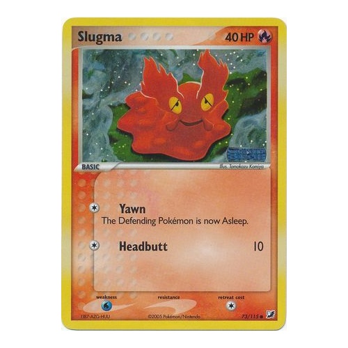 Slugma 73/115 EX Unseen Forces Reverse Holo Common Pokemon Card NEAR MINT TCG