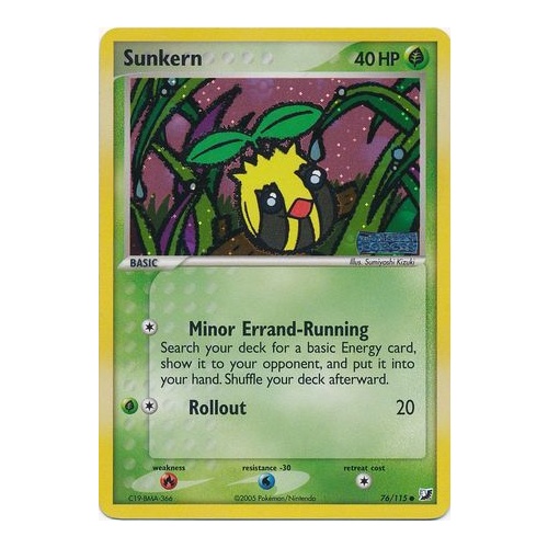 Sunkern 76/115 EX Unseen Forces Reverse Holo Common Pokemon Card NEAR MINT TCG