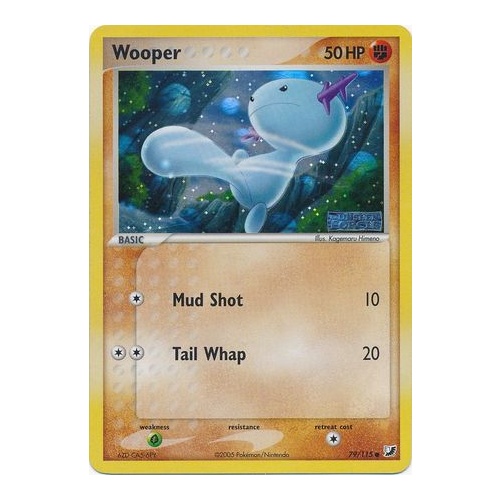 Wooper 79/115 EX Unseen Forces Reverse Holo Common Pokemon Card NEAR MINT TCG