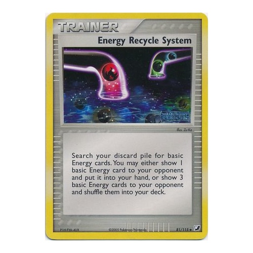 Energy Recycle System 81/115 EX Unseen Forces Reverse Holo Uncommon Trainer Pokemon Card NEAR MINT TCG
