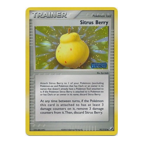 Sitrus Berry 91/115 EX Unseen Forces Reverse Holo Uncommon Trainer Pokemon Card NEAR MINT TCG