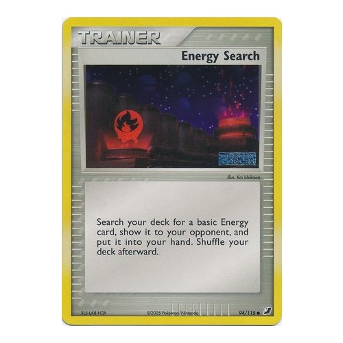 Energy Search 94/115 EX Unseen Forces Reverse Holo Common Trainer Pokemon Card NEAR MINT TCG