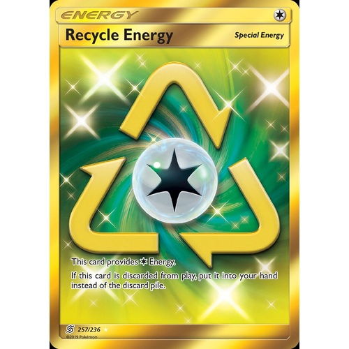 Recycle Energy 257/236 SM Unified Minds Holo Full Art Secret Rare Pokemon Card NEAR MINT TCG