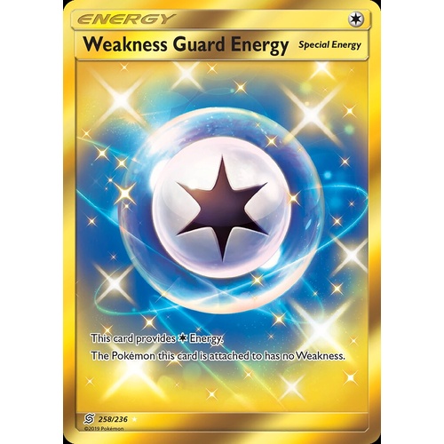 Weakness Guard Energy 258/236 SM Unified Minds Holo Full Art Secret Rare Pokemon Card NEAR MINT TCG