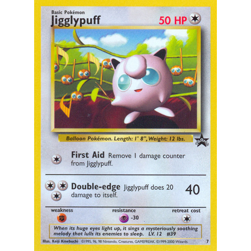 Jigglypuff #7 WOTC Black Star Promo Pokemon Card NEAR MINT TCG