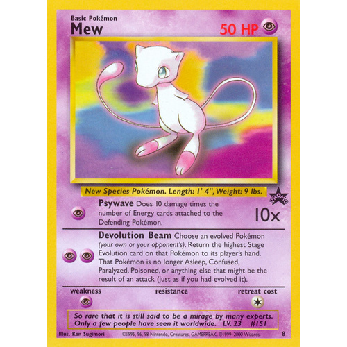Mew #8 WOTC Black Star Promo Pokemon Card NEAR MINT TCG