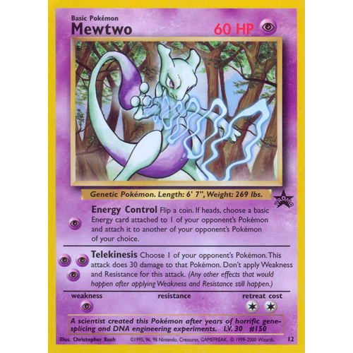 Mewtwo #12 WOTC Black Star Promo Pokemon Card NEAR MINT TCG