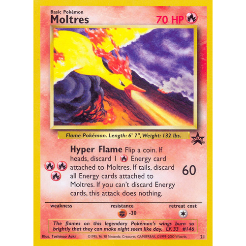Moltres #21 WOTC Black Star Promo Pokemon Card NEAR MINT TCG