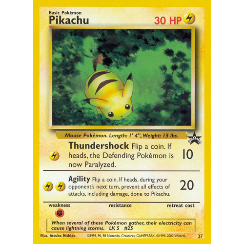 Pikachu #27 WOTC Black Star Promo Pokemon Card NEAR MINT TCG