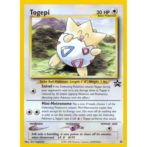 Togepi #30 WOTC Black Star Promo Pokemon Card NEAR MINT TCG