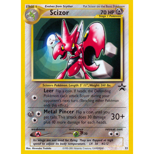 Scizor #33 WOTC Black Star Promo Pokemon Card NEAR MINT TCG