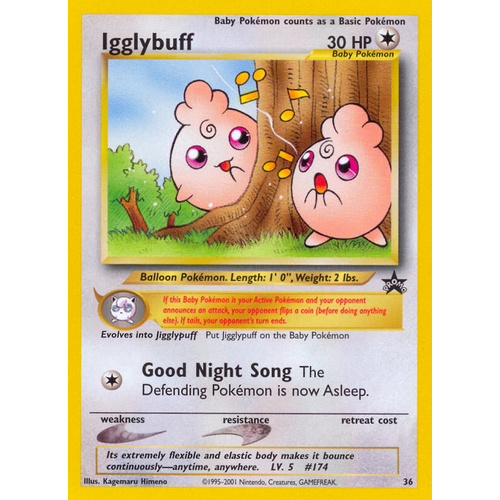 Igglybuff #36 WOTC Black Star Promo Pokemon Card NEAR MINT TCG