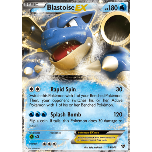 Blastoise EX 29/146 XY Base Set Holo Ultra Rare Pokemon Card NEAR MINT TCG