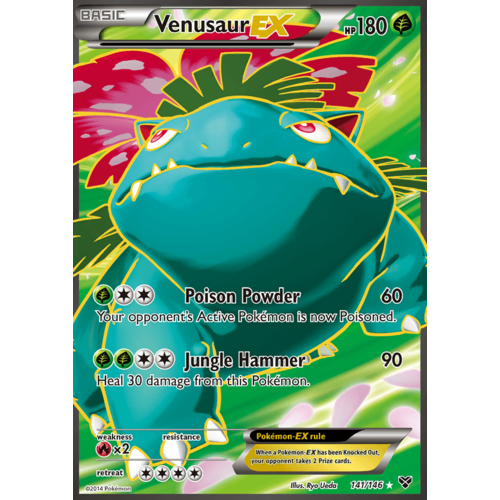 Venusaur EX 141/146 XY Base Set Holo Ultra Rare Full Art Pokemon Card NEAR MINT TCG