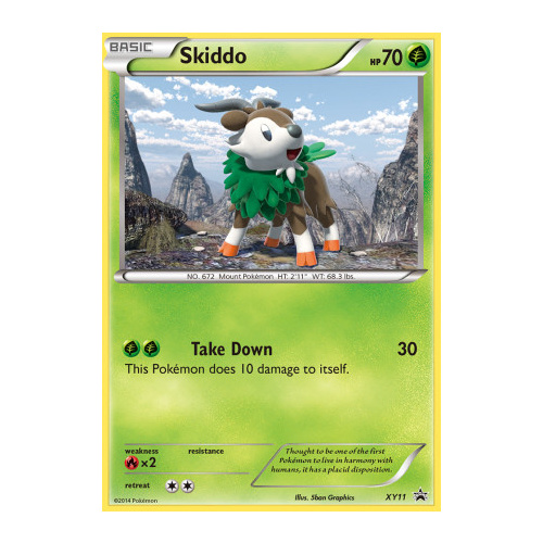 Skiddo XY11 XY Black Star Promo Pokemon Card NEAR MINT TCG
