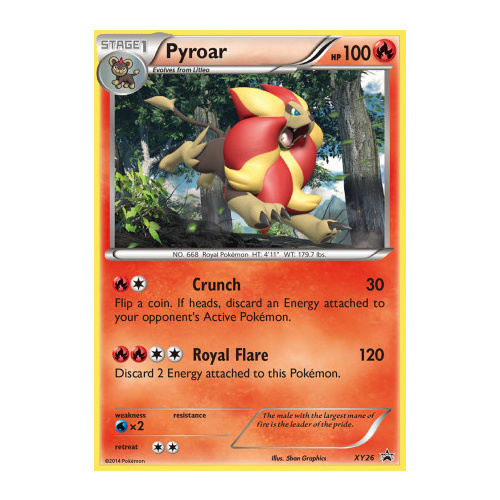 Pyroar XY26 XY Black Star Promo Pokemon Card NEAR MINT TCG
