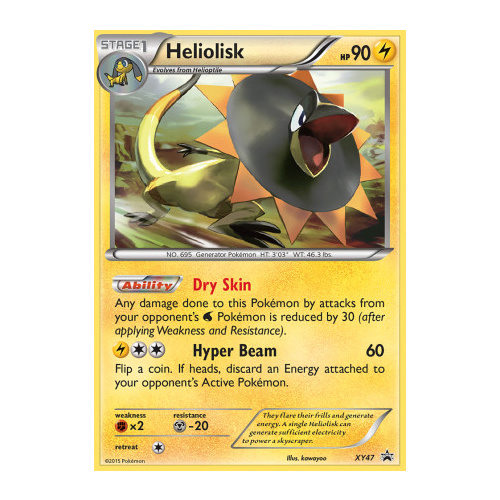 Heliolisk XY47 XY Black Star Promo Pokemon Card NEAR MINT TCG