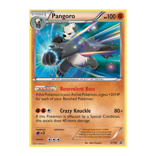 Pangoro XY50 XY Black Star Promo Pokemon Card NEAR MINT TCG