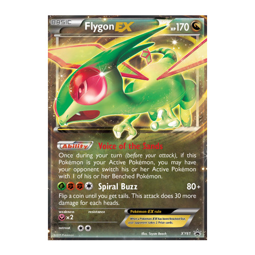 Flygon EX XY61 XY Black Star Promo Pokemon Card NEAR MINT TCG