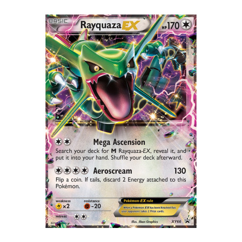 Rayquaza EX XY66 XY Black Star Promo Pokemon Card NEAR MINT TCG