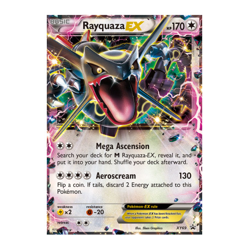 Rayquaza EX XY69 XY Black Star Promo Pokemon Card NEAR MINT TCG