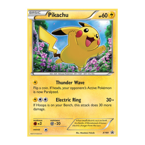 Pikachu XY89 XY Black Star Promo Pokemon Card NEAR MINT TCG