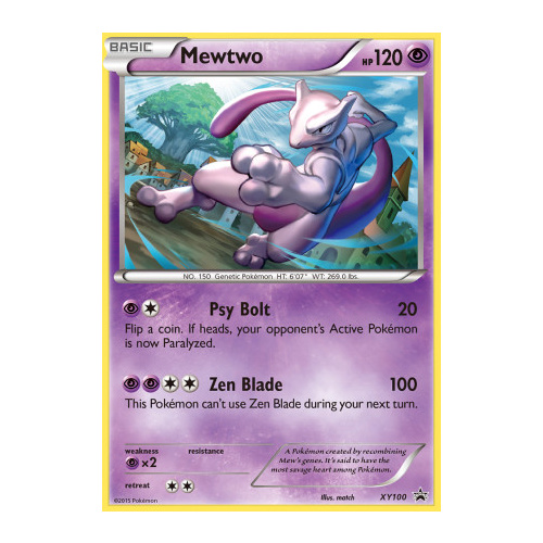 Mewtwo XY100 XY Black Star Promo Pokemon Card NEAR MINT TCG