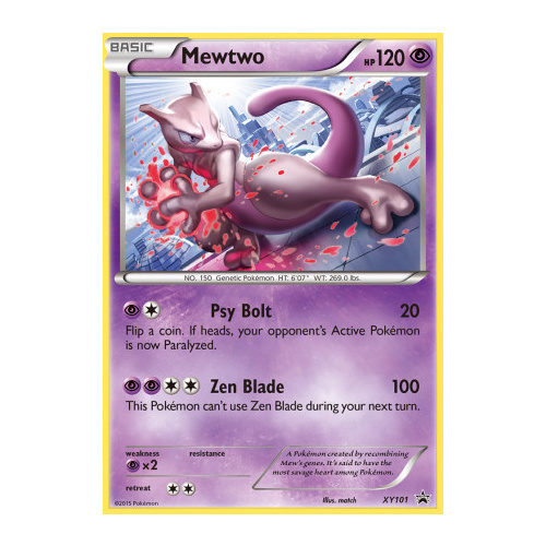 Mewtwo XY101 XY Black Star Promo Pokemon Card NEAR MINT TCG