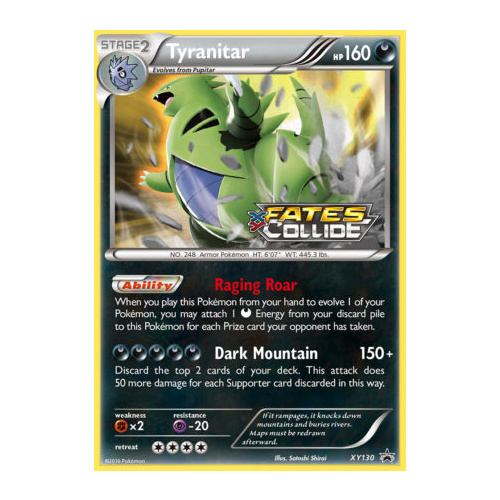 Tyranitar XY130 XY Black Star Promo Pokemon Card NEAR MINT TCG