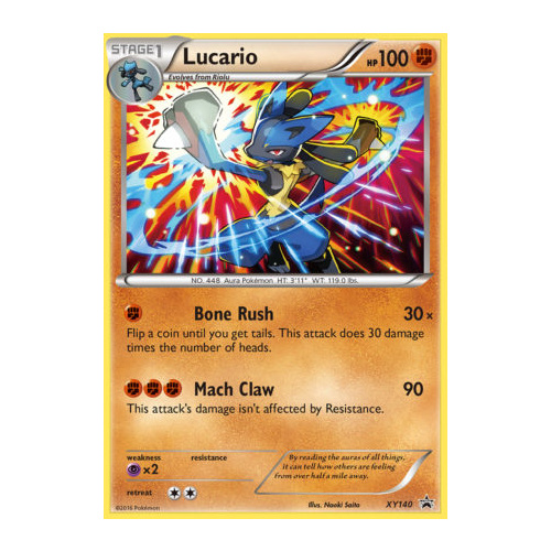 Lucario XY140 XY Black Star Promo Pokemon Card NEAR MINT TCG