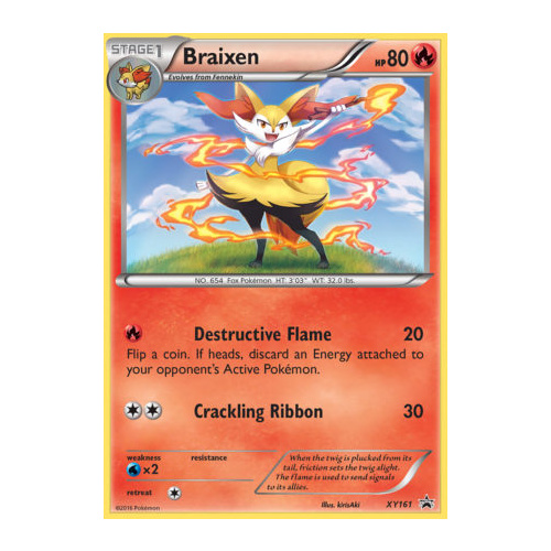 Braixen XY161 XY Black Star Promo Pokemon Card NEAR MINT TCG