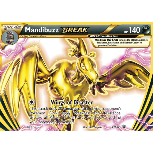 Mandibuzz Break XY182 XY Black Star Promo Pokemon Card NEAR MINT TCG
