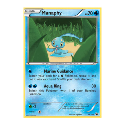 Manaphy XY190 XY Black Star Promo Pokemon Card NEAR MINT TCG