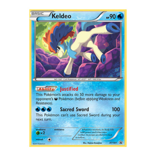 keldeo XY191 XY Black Star Promo Pokemon Card NEAR MINT TCG