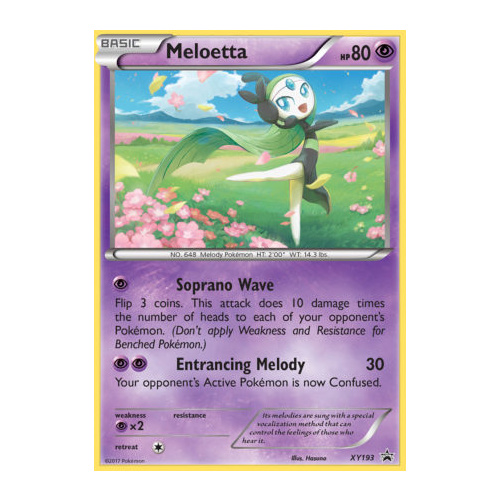 Meloetta XY193 XY Black Star Promo Pokemon Card NEAR MINT TCG